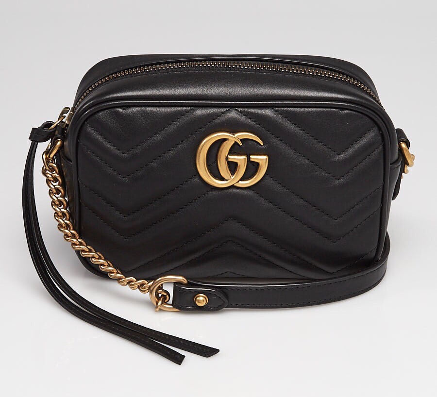 Gucci Marmont Mini Camera Bag in black