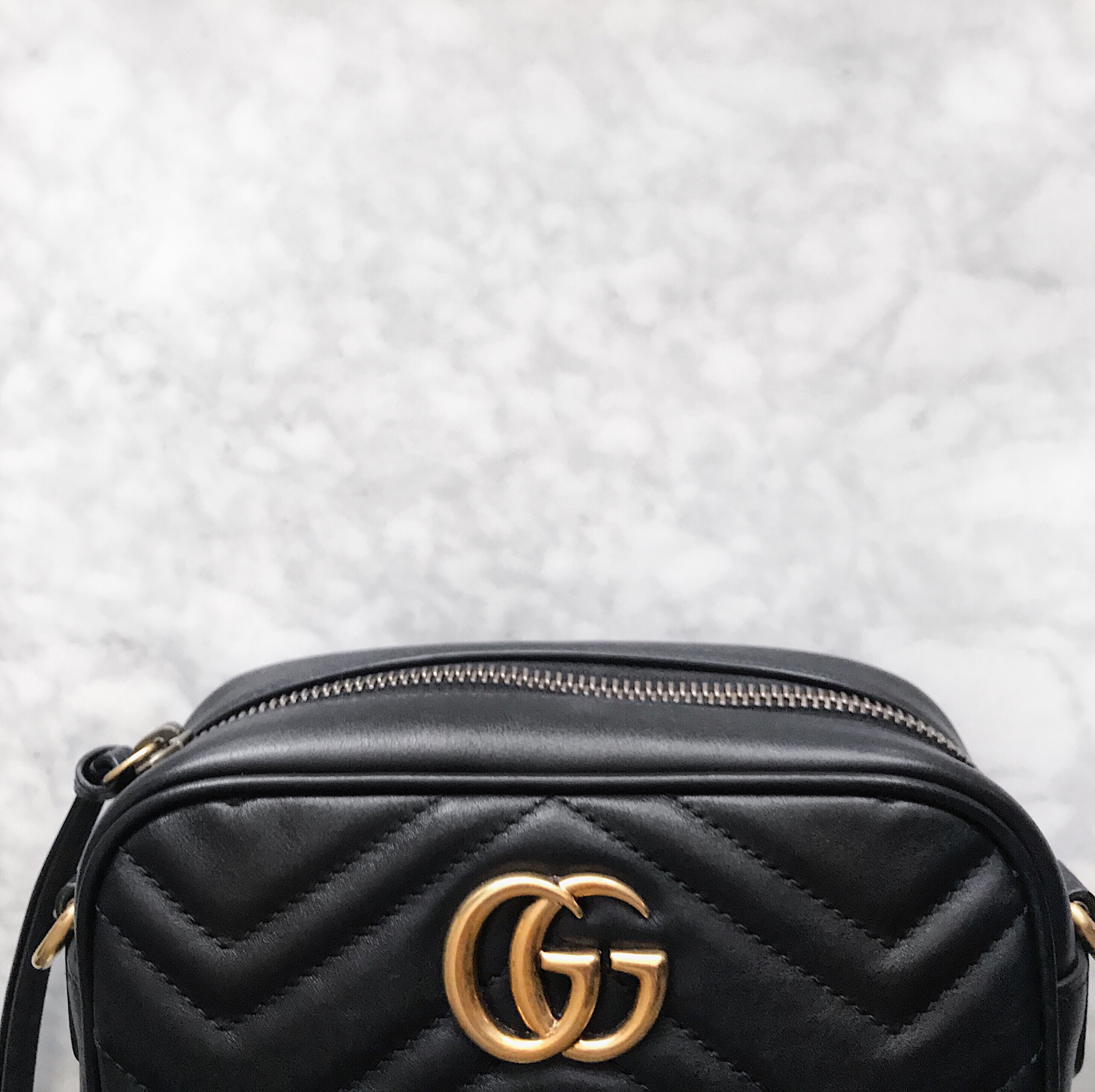Gucci Marmont Mini Camera Bag back detail