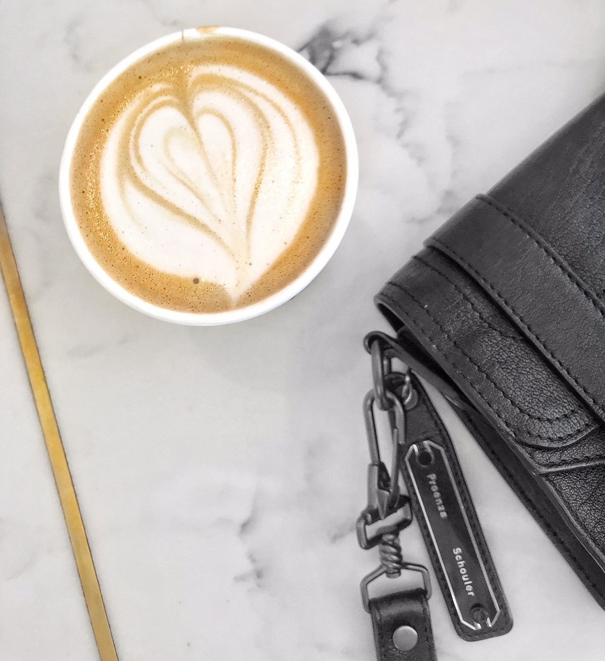 Almond milk vanilla latte at Olympia Coffee Roasters