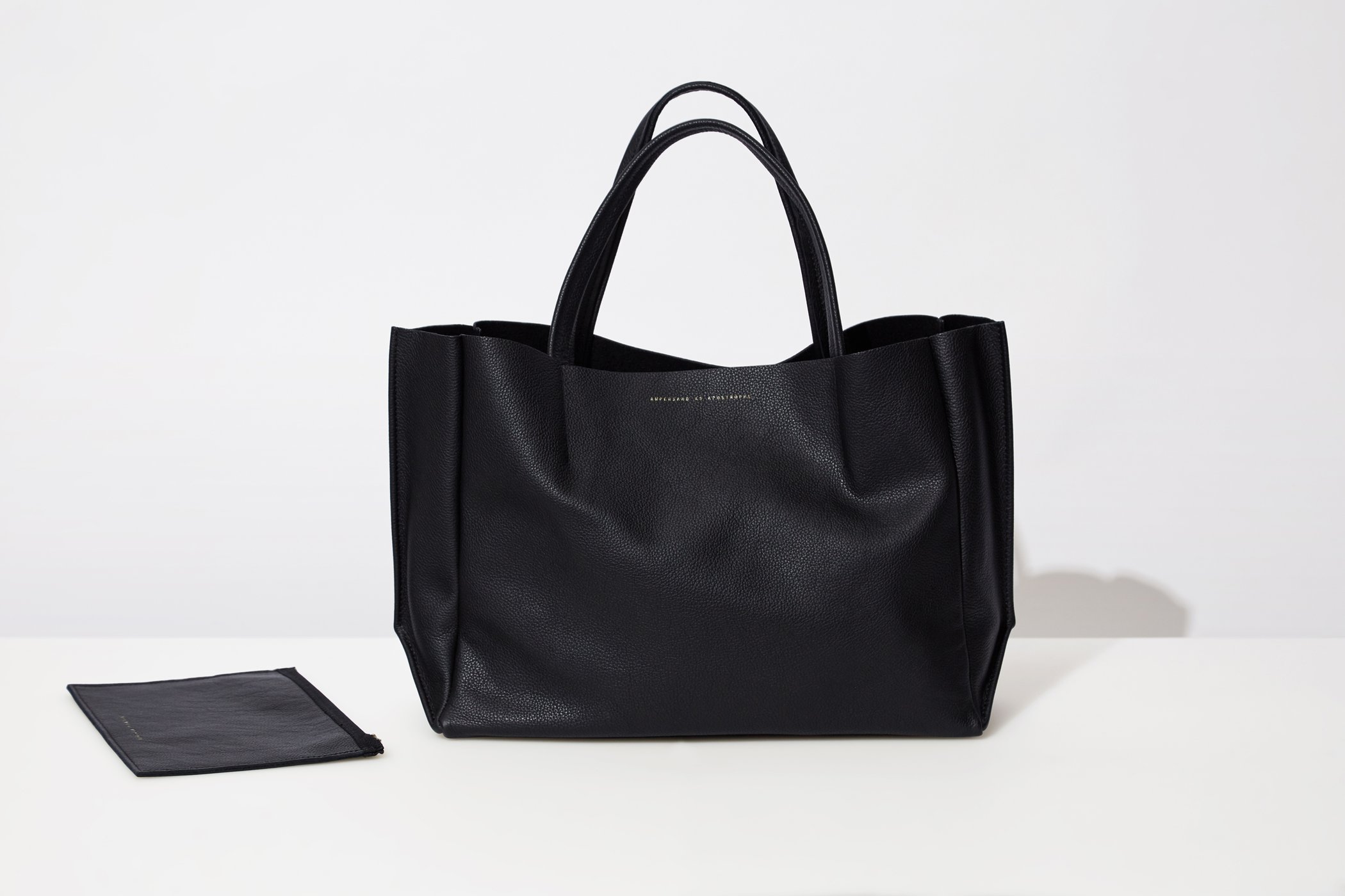 Ampersand As Apostrophe Sideways Tote in Black
