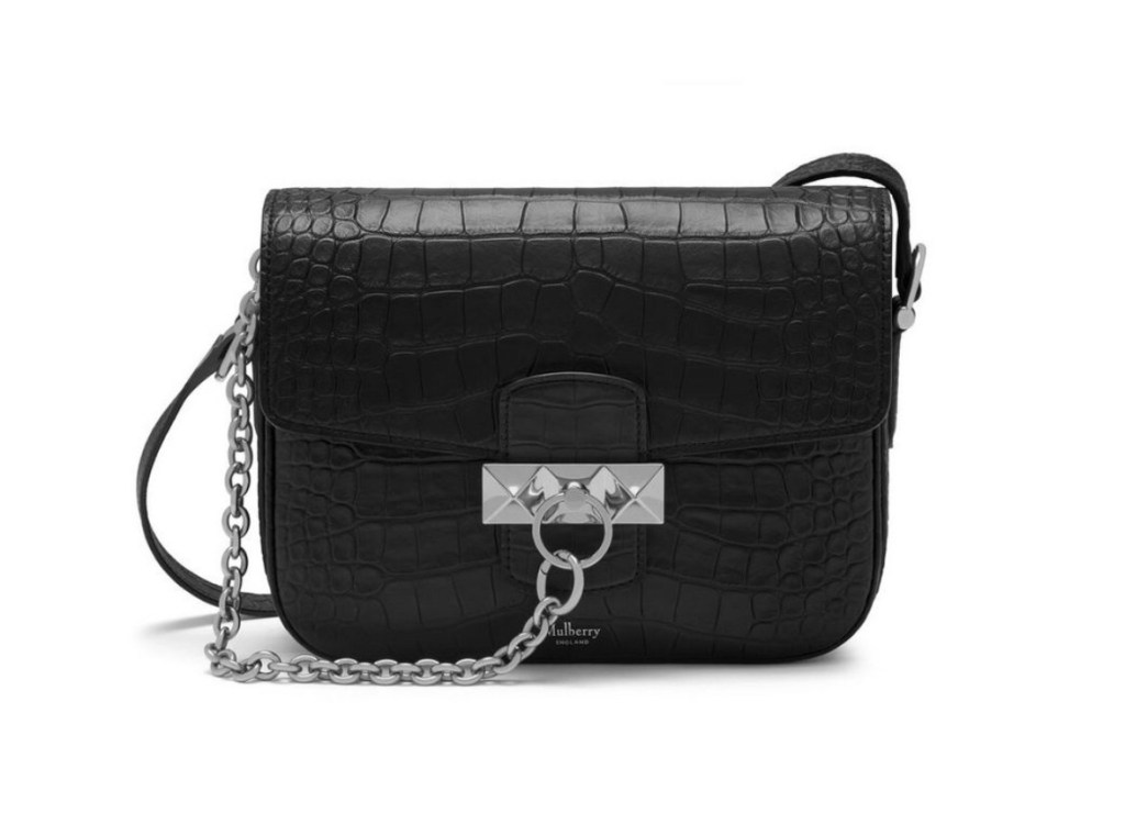 Mulberry Black Matte Croc Keeley Satchel Gives Me Serious London Punk&nbsp;Vibes