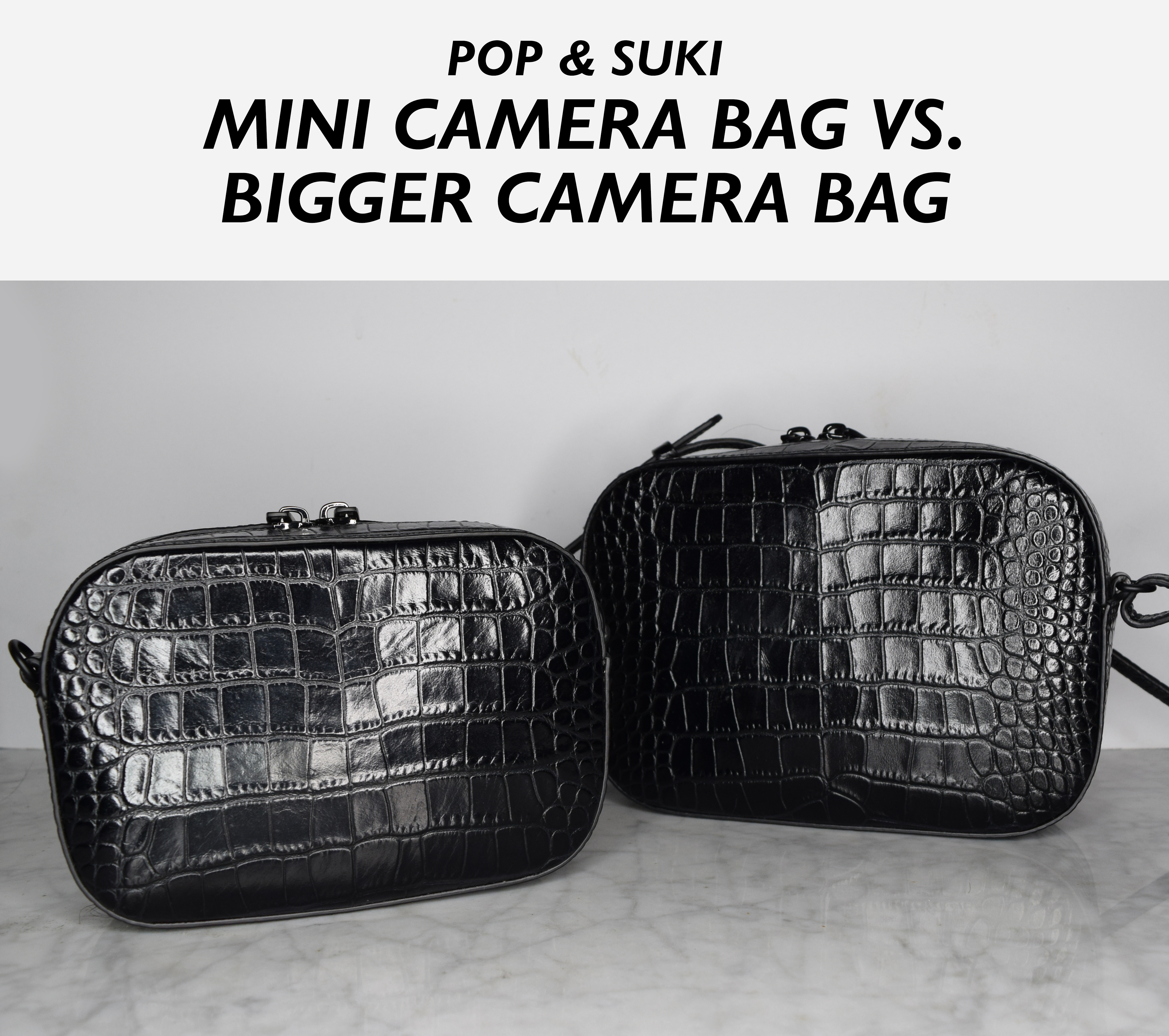 Comparison of Pop and Suki Camera Bag sizes